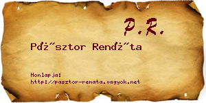 Pásztor Renáta névjegykártya