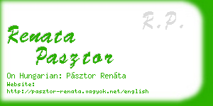renata pasztor business card